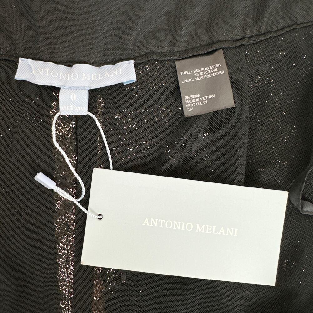 Antonio Melani Sequined Geri Pants High Waisted Straight Party Gold US 0 NWT - Picture 5 of 11